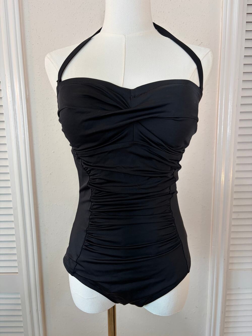 Fig Leaves Black One Piece Size 10 Soft Luxury